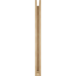 Ekena Millwork - BKTUR0352X36X44FST01RCPR - Timberthane Faux Wood Funston Style Bracket w/ Offset Brace, Traditional Ends, 3 1/2"W x 36"D x 44"H, Primed Tan