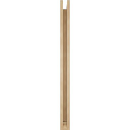 Ekena Millwork - BKTUR0352X36X48FST01RCPR - Timberthane Faux Wood Funston Style Bracket w/ Offset Brace, Traditional Ends, 3 1/2"W x 36"D x 48"H, Primed Tan