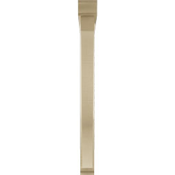 Ekena Millwork - BKTUR0352X38X38FST01RCPR - Timberthane Faux Wood Funston Style Bracket w/ Offset Brace, Traditional Ends, 3 1/2"W x 38"D x 38"H, Primed Tan
