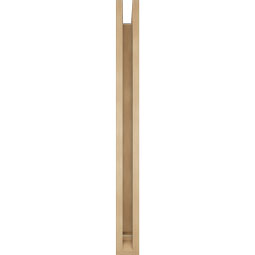 Ekena Millwork - BKTUR0352X38X38FST01RCPR - Timberthane Faux Wood Funston Style Bracket w/ Offset Brace, Traditional Ends, 3 1/2"W x 38"D x 38"H, Primed Tan