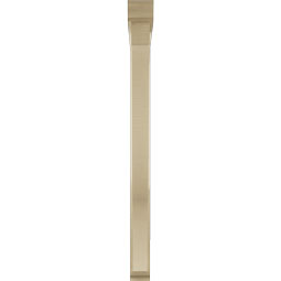 Ekena Millwork - BKTUR0352X38X44FST01RCPR - Timberthane Faux Wood Funston Style Bracket w/ Offset Brace, Traditional Ends, 3 1/2"W x 38"D x 44"H, Primed Tan