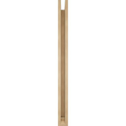 Ekena Millwork - BKTUR0352X38X44FST01RCPR - Timberthane Faux Wood Funston Style Bracket w/ Offset Brace, Traditional Ends, 3 1/2"W x 38"D x 44"H, Primed Tan