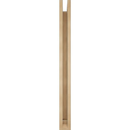 Ekena Millwork - BKTUR0352X40X40FST01RCPR - Timberthane Faux Wood Funston Style Bracket w/ Offset Brace, Traditional Ends, 3 1/2"W x 40"D x 40"H, Primed Tan