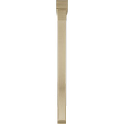 Ekena Millwork - BKTUR0352X40X44FST01RCPR - Timberthane Faux Wood Funston Style Bracket w/ Offset Brace, Traditional Ends, 3 1/2"W x 40"D x 44"H, Primed Tan