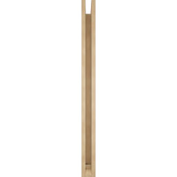 Ekena Millwork - BKTUR0352X40X44FST01RCPR - Timberthane Faux Wood Funston Style Bracket w/ Offset Brace, Traditional Ends, 3 1/2"W x 40"D x 44"H, Primed Tan