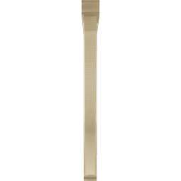 Ekena Millwork - BKTUR0352X42X42FST01RCPR - Timberthane Faux Wood Funston Style Bracket w/ Offset Brace, Traditional Ends, 3 1/2"W x 42"D x 42"H, Primed Tan