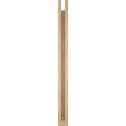 Ekena Millwork - BKTUR0352X42X42FST01RCPR - Timberthane Faux Wood Funston Style Bracket w/ Offset Brace, Traditional Ends, 3 1/2"W x 42"D x 42"H, Primed Tan
