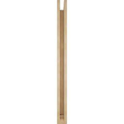 Ekena Millwork - BKTUR0352X44X44FST01RCPR - Timberthane Faux Wood Funston Style Bracket w/ Offset Brace, Traditional Ends, 3 1/2"W x 44"D x 44"H, Primed Tan