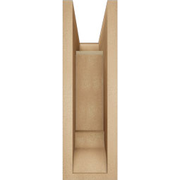Ekena Millwork - BKTUR0554X14X18FST01RCPR - Timberthane Faux Wood Funston Style Bracket w/ Offset Brace, Traditional Ends, 5 1/2"W x 14"D x 18"H, Primed Tan