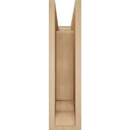 Ekena Millwork - BKTUR0554X14X22FST01RCPR - Timberthane Faux Wood Funston Style Bracket w/ Offset Brace, Traditional Ends, 5 1/2"W x 14"D x 22"H, Primed Tan