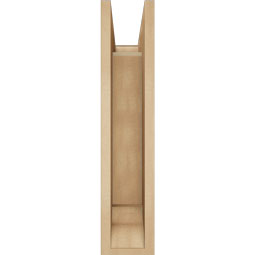Ekena Millwork - BKTUR0554X14X26FST01RCPR - Timberthane Faux Wood Funston Style Bracket w/ Offset Brace, Traditional Ends, 5 1/2"W x 14"D x 26"H, Primed Tan