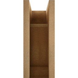 Ekena Millwork - BKTUR0554X16X16FST01RCPR - Timberthane Faux Wood Funston Style Bracket w/ Offset Brace, Traditional Ends, 5 1/2"W x 16"D x 16"H, Primed Tan