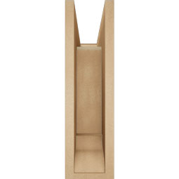 Ekena Millwork - BKTUR0554X16X20FST01RCPR - Timberthane Faux Wood Funston Style Bracket w/ Offset Brace, Traditional Ends, 5 1/2"W x 16"D x 20"H, Primed Tan