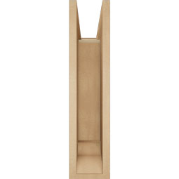 Ekena Millwork - BKTUR0554X16X24FST01RCPR - Timberthane Faux Wood Funston Style Bracket w/ Offset Brace, Traditional Ends, 5 1/2"W x 16"D x 24"H, Primed Tan