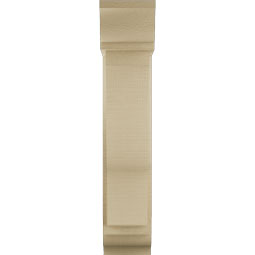 Ekena Millwork - BKTUR0554X16X28FST01RCPR - Timberthane Faux Wood Funston Style Bracket w/ Offset Brace, Traditional Ends, 5 1/2"W x 16"D x 28"H, Primed Tan
