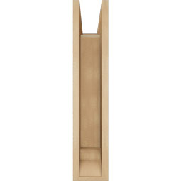 Ekena Millwork - BKTUR0554X16X28FST01RCPR - Timberthane Faux Wood Funston Style Bracket w/ Offset Brace, Traditional Ends, 5 1/2"W x 16"D x 28"H, Primed Tan