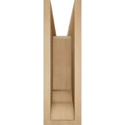 Ekena Millwork - BKTUR0554X18X18FST01RCPR - Timberthane Faux Wood Funston Style Bracket w/ Offset Brace, Traditional Ends, 5 1/2"W x 18"D x 18"H, Primed Tan