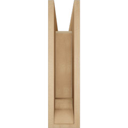 Ekena Millwork - BKTUR0554X18X22FST01RCPR - Timberthane Faux Wood Funston Style Bracket w/ Offset Brace, Traditional Ends, 5 1/2"W x 18"D x 22"H, Primed Tan