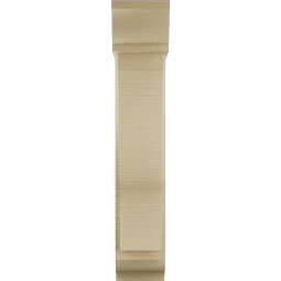 Ekena Millwork - BKTUR0554X18X30FST01RCPR - Timberthane Faux Wood Funston Style Bracket w/ Offset Brace, Traditional Ends, 5 1/2"W x 18"D x 30"H, Primed Tan
