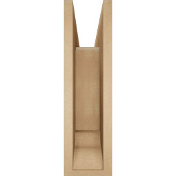 Ekena Millwork - BKTUR0554X20X20FST01RCPR - Timberthane Faux Wood Funston Style Bracket w/ Offset Brace, Traditional Ends, 5 1/2"W x 20"D x 20"H, Primed Tan