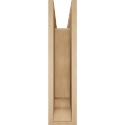 Ekena Millwork - BKTUR0554X20X24FST01RCPR - Timberthane Faux Wood Funston Style Bracket w/ Offset Brace, Traditional Ends, 5 1/2"W x 20"D x 24"H, Primed Tan
