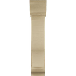 Ekena Millwork - BKTUR0554X20X28FST01RCPR - Timberthane Faux Wood Funston Style Bracket w/ Offset Brace, Traditional Ends, 5 1/2"W x 20"D x 28"H, Primed Tan