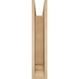Ekena Millwork - BKTUR0554X20X28FST01RCPR - Timberthane Faux Wood Funston Style Bracket w/ Offset Brace, Traditional Ends, 5 1/2"W x 20"D x 28"H, Primed Tan