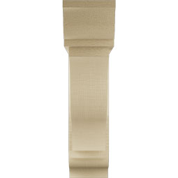 Ekena Millwork - BKTUR0554X22X22FST01RCPR - Timberthane Faux Wood Funston Style Bracket w/ Offset Brace, Traditional Ends, 5 1/2"W x 22"D x 22"H, Primed Tan