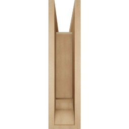 Ekena Millwork - BKTUR0554X22X22FST01RCPR - Timberthane Faux Wood Funston Style Bracket w/ Offset Brace, Traditional Ends, 5 1/2"W x 22"D x 22"H, Primed Tan