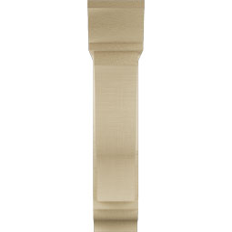 Ekena Millwork - BKTUR0554X22X26FST01RCPR - Timberthane Faux Wood Funston Style Bracket w/ Offset Brace, Traditional Ends, 5 1/2"W x 22"D x 26"H, Primed Tan