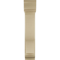 Ekena Millwork - BKTUR0554X22X30FST01RCPR - Timberthane Faux Wood Funston Style Bracket w/ Offset Brace, Traditional Ends, 5 1/2"W x 22"D x 30"H, Primed Tan