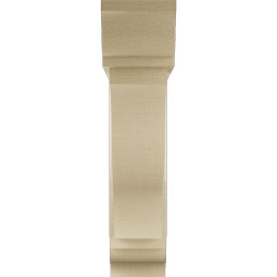 Ekena Millwork - BKTUR0554X24X24FST01RCPR - Timberthane Faux Wood Funston Style Bracket w/ Offset Brace, Traditional Ends, 5 1/2"W x 24"D x 24"H, Primed Tan