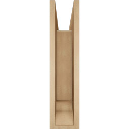 Ekena Millwork - BKTUR0554X24X24FST01RCPR - Timberthane Faux Wood Funston Style Bracket w/ Offset Brace, Traditional Ends, 5 1/2"W x 24"D x 24"H, Primed Tan