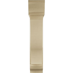 Ekena Millwork - BKTUR0554X24X28FST01RCPR - Timberthane Faux Wood Funston Style Bracket w/ Offset Brace, Traditional Ends, 5 1/2"W x 24"D x 28"H, Primed Tan