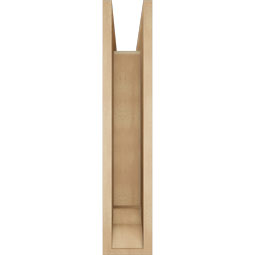 Ekena Millwork - BKTUR0554X24X28FST01RCPR - Timberthane Faux Wood Funston Style Bracket w/ Offset Brace, Traditional Ends, 5 1/2"W x 24"D x 28"H, Primed Tan