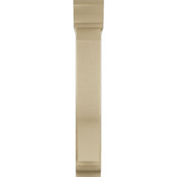 Ekena Millwork - BKTUR0554X24X36FST01RCPR - Timberthane Faux Wood Funston Style Bracket w/ Offset Brace, Traditional Ends, 5 1/2"W x 24"D x 36"H, Primed Tan