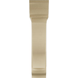 Ekena Millwork - BKTUR0554X26X26FST01RCPR - Timberthane Faux Wood Funston Style Bracket w/ Offset Brace, Traditional Ends, 5 1/2"W x 26"D x 26"H, Primed Tan