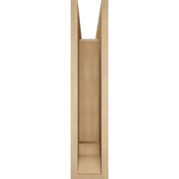 Ekena Millwork - BKTUR0554X26X26FST01RCPR - Timberthane Faux Wood Funston Style Bracket w/ Offset Brace, Traditional Ends, 5 1/2"W x 26"D x 26"H, Primed Tan