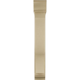 Ekena Millwork - BKTUR0554X26X38FST01RCPR - Timberthane Faux Wood Funston Style Bracket w/ Offset Brace, Traditional Ends, 5 1/2"W x 26"D x 38"H, Primed Tan