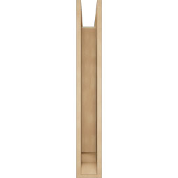 Ekena Millwork - BKTUR0554X26X38FST01RCPR - Timberthane Faux Wood Funston Style Bracket w/ Offset Brace, Traditional Ends, 5 1/2"W x 26"D x 38"H, Primed Tan