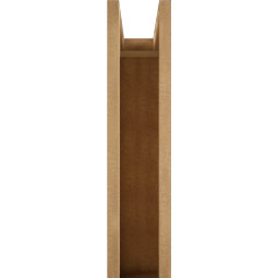 Ekena Millwork - BKTUR0554X28X28FST01RCPR - Timberthane Faux Wood Funston Style Bracket w/ Offset Brace, Traditional Ends, 5 1/2"W x 28"D x 28"H, Primed Tan