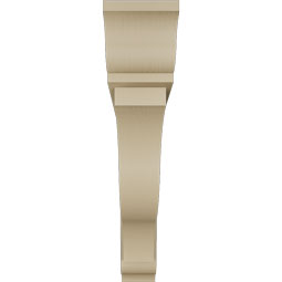 Ekena Millwork - BKTUR0554X28X28FST01RCPR - Timberthane Faux Wood Funston Style Bracket w/ Offset Brace, Traditional Ends, 5 1/2"W x 28"D x 28"H, Primed Tan