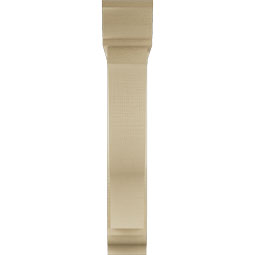 Ekena Millwork - BKTUR0554X28X32FST01RCPR - Timberthane Faux Wood Funston Style Bracket w/ Offset Brace, Traditional Ends, 5 1/2"W x 28"D x 32"H, Primed Tan