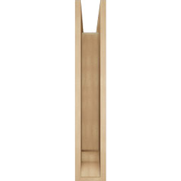Ekena Millwork - BKTUR0554X28X32FST01RCPR - Timberthane Faux Wood Funston Style Bracket w/ Offset Brace, Traditional Ends, 5 1/2"W x 28"D x 32"H, Primed Tan