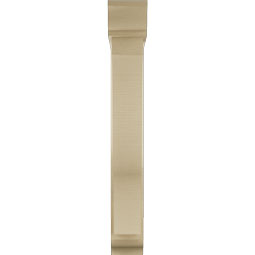 Ekena Millwork - BKTUR0554X28X40FST01RCPR - Timberthane Faux Wood Funston Style Bracket w/ Offset Brace, Traditional Ends, 5 1/2"W x 28"D x 40"H, Primed Tan