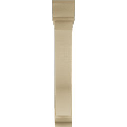 Ekena Millwork - BKTUR0554X32X36FST01RCPR - Timberthane Faux Wood Funston Style Bracket w/ Offset Brace, Traditional Ends, 5 1/2"W x 32"D x 36"H, Primed Tan