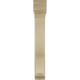 Ekena Millwork - BKTUR0554X32X38FST01RCPR - Timberthane Faux Wood Funston Style Bracket w/ Offset Brace, Traditional Ends, 5 1/2"W x 32"D x 38"H, Primed Tan