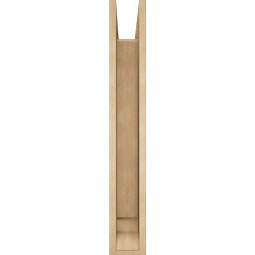 Ekena Millwork - BKTUR0554X32X38FST01RCPR - Timberthane Faux Wood Funston Style Bracket w/ Offset Brace, Traditional Ends, 5 1/2"W x 32"D x 38"H, Primed Tan