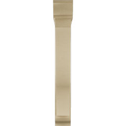 Ekena Millwork - BKTUR0554X32X40FST01RCPR - Timberthane Faux Wood Funston Style Bracket w/ Offset Brace, Traditional Ends, 5 1/2"W x 32"D x 40"H, Primed Tan
