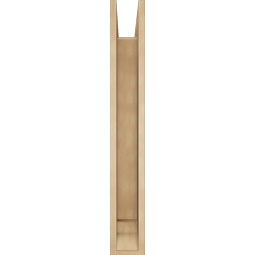 Ekena Millwork - BKTUR0554X32X40FST01RCPR - Timberthane Faux Wood Funston Style Bracket w/ Offset Brace, Traditional Ends, 5 1/2"W x 32"D x 40"H, Primed Tan